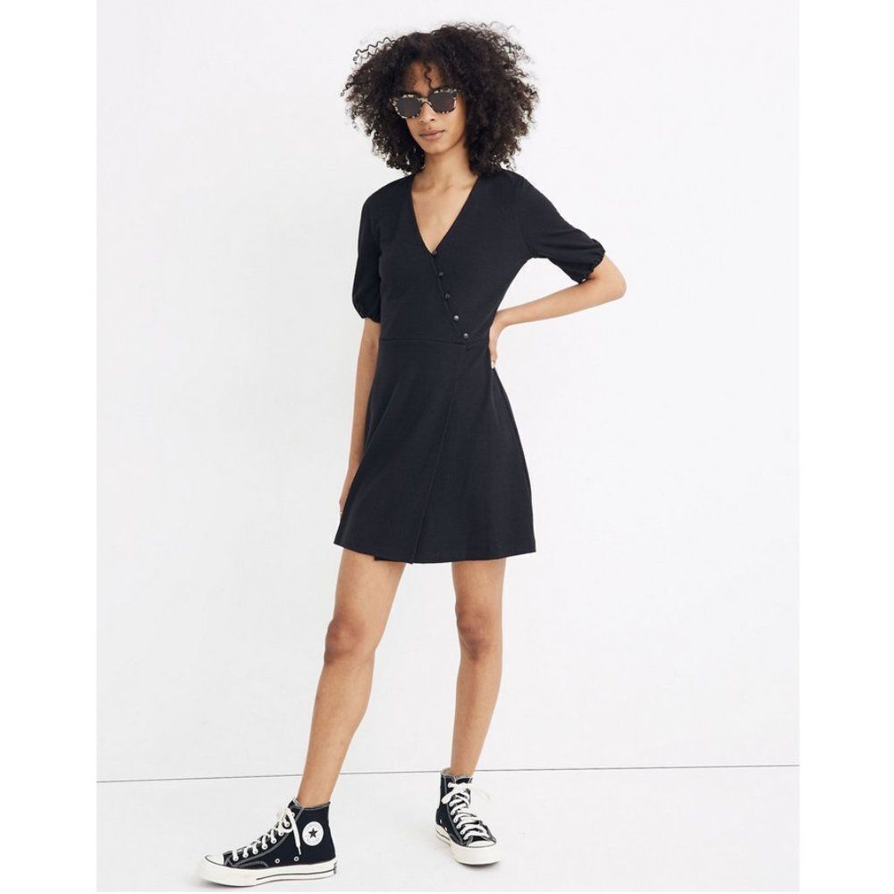 Madewell Cross-Front Button Dress